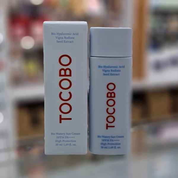 ضد آفتاب بیو واتری توکوبو کرمی SPF50 اصل کره ای بی رنگ حاوی هیالورونیک اسید 50 میل | TOCOBO Bio Watery sun cream spf50